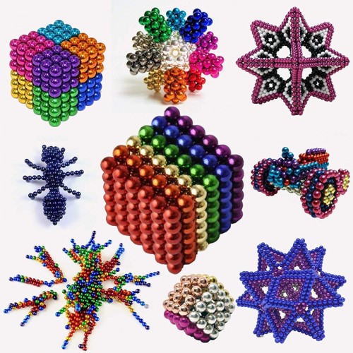 Bi nam châm tròn 8 màu - bucky ball 5mm 8 màu