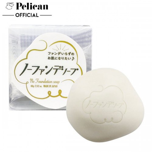 Xà phòng rửa mặt sáng mịn da No Foundation Pelican Soap 80gr  - HÀNG NHẬT NỘI ĐỊA