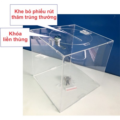 🔥Thùng phiếu 15x15x15cm mica dày 2mm 🔥 Giá : 269.000 đ/ 1 cái (Mua từ 2 cái) - 346.000đ/1cái