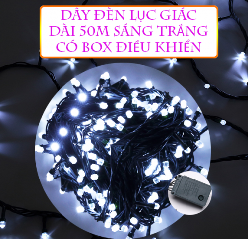 DÂY ĐÈN LỤC GIÁC 50M SÁNG TRẮNG