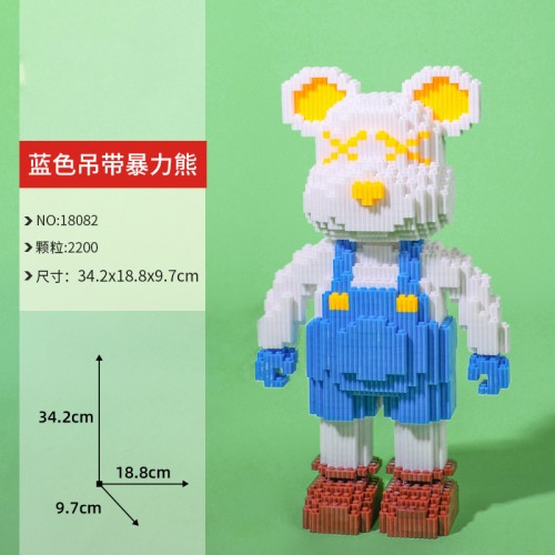 LEGO GẤU BEARBRICK NO.18082 CAO 34CM - 2047 MẢNH GHÉP