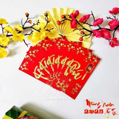 SET 6 BAO LÌ XÌ ĐỎ MAY MẮN