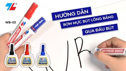 Mực bút lông bảng WBI-01 lốc 6-ĐỎ