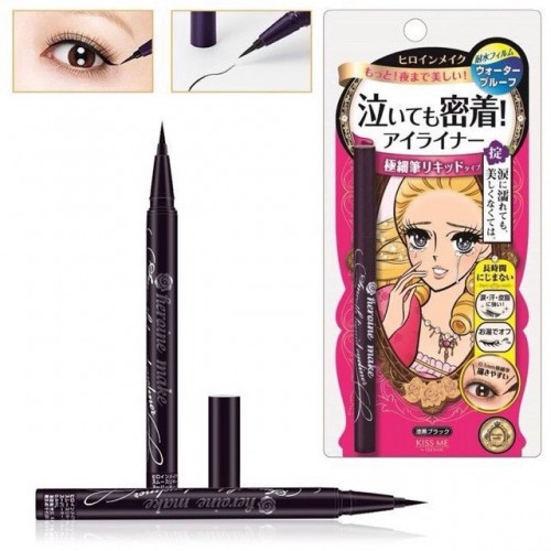 Bút kẻ mắt nước Kiss Me Heroine Make Smooth Liquid Eyeliner 0,4ml- HÀNG NHẬT NỘI ĐỊA