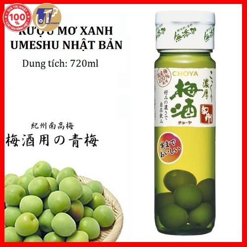 Rượu mơ xanh Choya Umeshu Kishu 720ml- HÀNG NHẬT NỘI ĐỊA