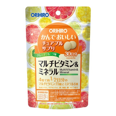 Viên nhai Orihiro bổ sung vitamin tổng hợp và khoáng chất 120 viên 30 ngày-HÀNG NHẬT NỘI ĐỊA