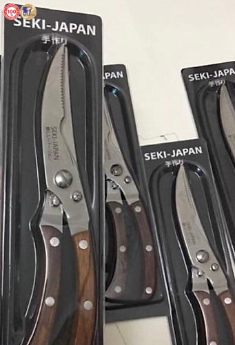 Kéo cắt gà Seki-Japan cán gỗ cao cấp