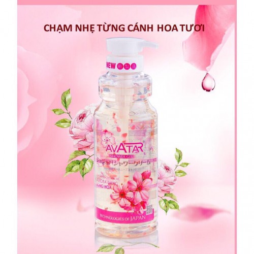 Sữa tắm thơm mịn da jojoba bông hoa Avatar 900ml - HÀNG NHẬT NỘI ĐỊA