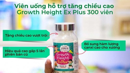 Viên uống hỗ trợ tăng chiều cao Growth Height Ex Plus 300 viên- HÀNG NHẬT NỘI ĐỊA