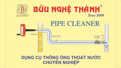 Dụng cụ thông ống thoát nước chuyên nghiệp