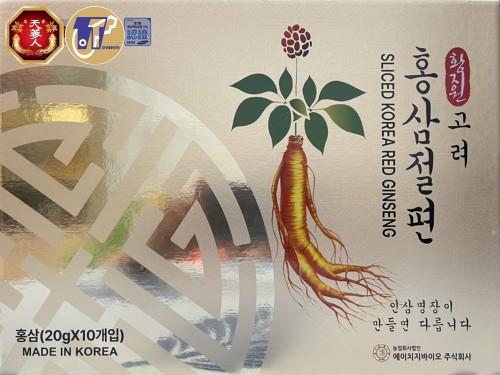 Hồng Sâm Lát (Sliced Korea Red Ginseng), 20g/gói, 10 gói/hộp1